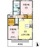 Ｔ’ｓスクエア　D棟 2LDKの間取り