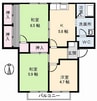 カサベルデⅡ棟 3Kの間取り