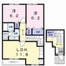 ハイランドさぬき　Ｂ 2LDKの間取り