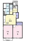 ロードスＡ 2DKの間取り