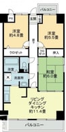 プラージュ司 2LDKの間取り