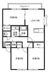レインボーハイツＡ 3LDKの間取り