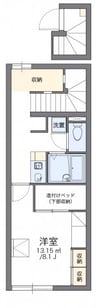レオパレス中央町 1Kの間取り