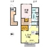 アリエッタA棟 1LDKの間取り
