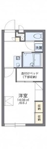 レオパレスウィスタリア坂出 1Kの間取り