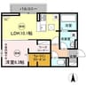 ナーブ屋島　A棟 1LDKの間取り