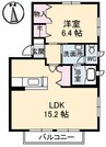 オレンジテラス　Ａ棟 1LDKの間取り