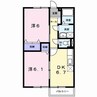 サンライズ・フジ　Ｂ 2DKの間取り
