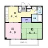 フォブール雅Ⅱ 2Kの間取り