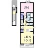 ミルト久米Ａ 1LDKの間取り