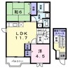グリーンハイツＡ 2LDKの間取り