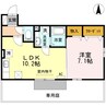 ルチルクォーツ 1LDKの間取り