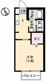 ディアス宇多津　Ｂ棟 1Kの間取り