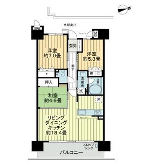 間取図 サーパスシティ栗林公園イーストテラス