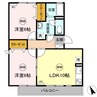 グランツ松島B 1LDKの間取り