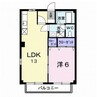 エルメス熊本Ⅰ 1LDKの間取り