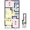 メゾン　ブライト　Ａ 2LDKの間取り