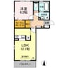 サンライズ豊益　築港町 1LDKの間取り
