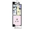 クラール花ノ宮 1Kの間取り