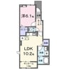 ＪＡＤＡ　Ｈｏｕｓｅ滝宮Ａ 1LDKの間取り