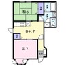 アムール幸　Ａ 2DKの間取り