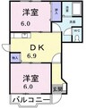 レガシーガーデンⅡ 2DKの間取り