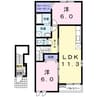 秋桜ｎｅｏ　Ａ 2LDKの間取り
