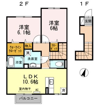 間取図 ルーラル タウン B棟