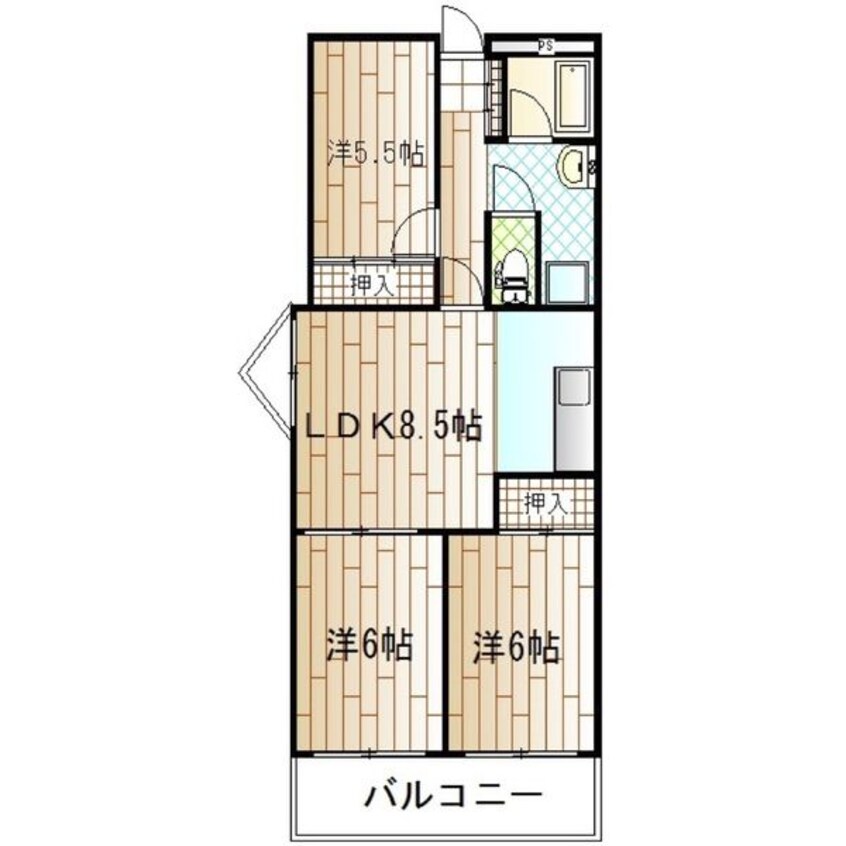間取図 ハイマート屋島