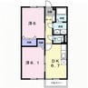 サンライズ・フジ　Ｂ 2DKの間取り