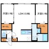 Diore Residence Sapporo　ディオレレジデンス 2LDKの間取り