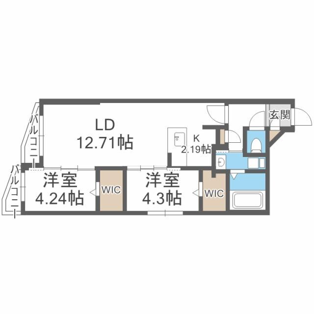 間取り図 Diore Residence Sapporo　ディオレレジデンス