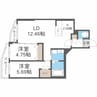 Diore Residence Sapporo　ディオレレジデンス 2LDKの間取り