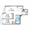 Diore Residence Sapporo　ディオレレジデンス 2LDKの間取り