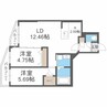 Diore Residence Sapporo　ディオレレジデンス 2LDKの間取り