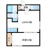 プレドニア南麻生 1LDKの間取り