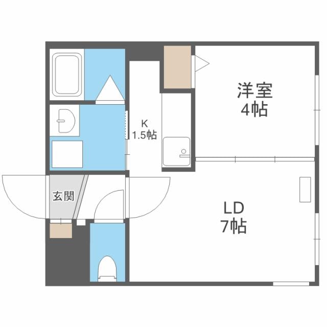 間取り図 ラフィーネN23ウエスト