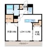 アルファスクエア北12東2 2LDKの間取り