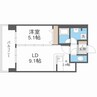 レジディア北三条 1LDKの間取り