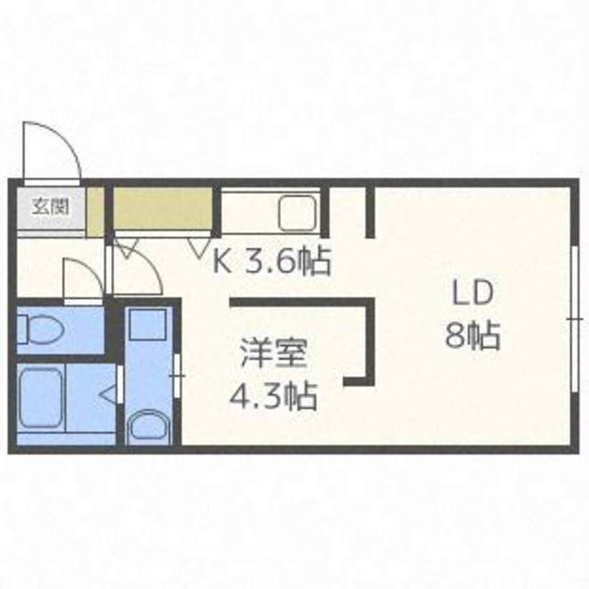 間取図 チケン北大前