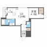 レスツオン北13 1LDKの間取り