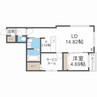 レスツオン北13 2LDKの間取り