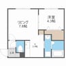 Majestic Life札幌桑園　マジェスティックライフ札幌桑園 1LDKの間取り