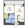 LEE北9条 1LDKの間取り
