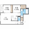 Gato　assorti　ガトーアソルティ 2LDKの間取り