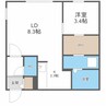 LiveaseN16　リヴィースエヌ16 1LDKの間取り