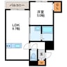 Junesse北18条　ジュネス北18条 1LDKの間取り