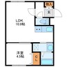 Junesse北18条　ジュネス北18条 1LDKの間取り