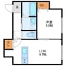 Junesse北18条　ジュネス北18条 1LDKの間取り