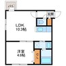 Claire・elmの杜　クレール・エルムの杜 1LDKの間取り